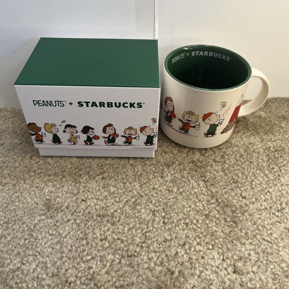 Starbucks x Peanuts 2026 Ceramic Mug Snoopy & Friends Limited Edition New In Box